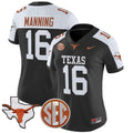 Women's Texas Longhorns 2025 State Map & SEC Patch Vapor Limited Jersey - All Stitched