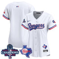 Women's Texas Rangers World Series Champions Vapor Premier Limited Jersey V2 - All Stitched - White, Team