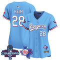 Women's Texas Rangers World Series Champions Vapor Premier Limited Jersey V2 - All Stitched - Blue, Jonah Heim