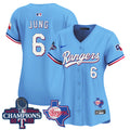 Women's Texas Rangers World Series Champions Vapor Premier Limited Jersey V2 - All Stitched - Blue, Josh Jung