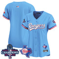 Women's Texas Rangers World Series Champions Vapor Premier Limited Jersey V2 - All Stitched - Blue, Team