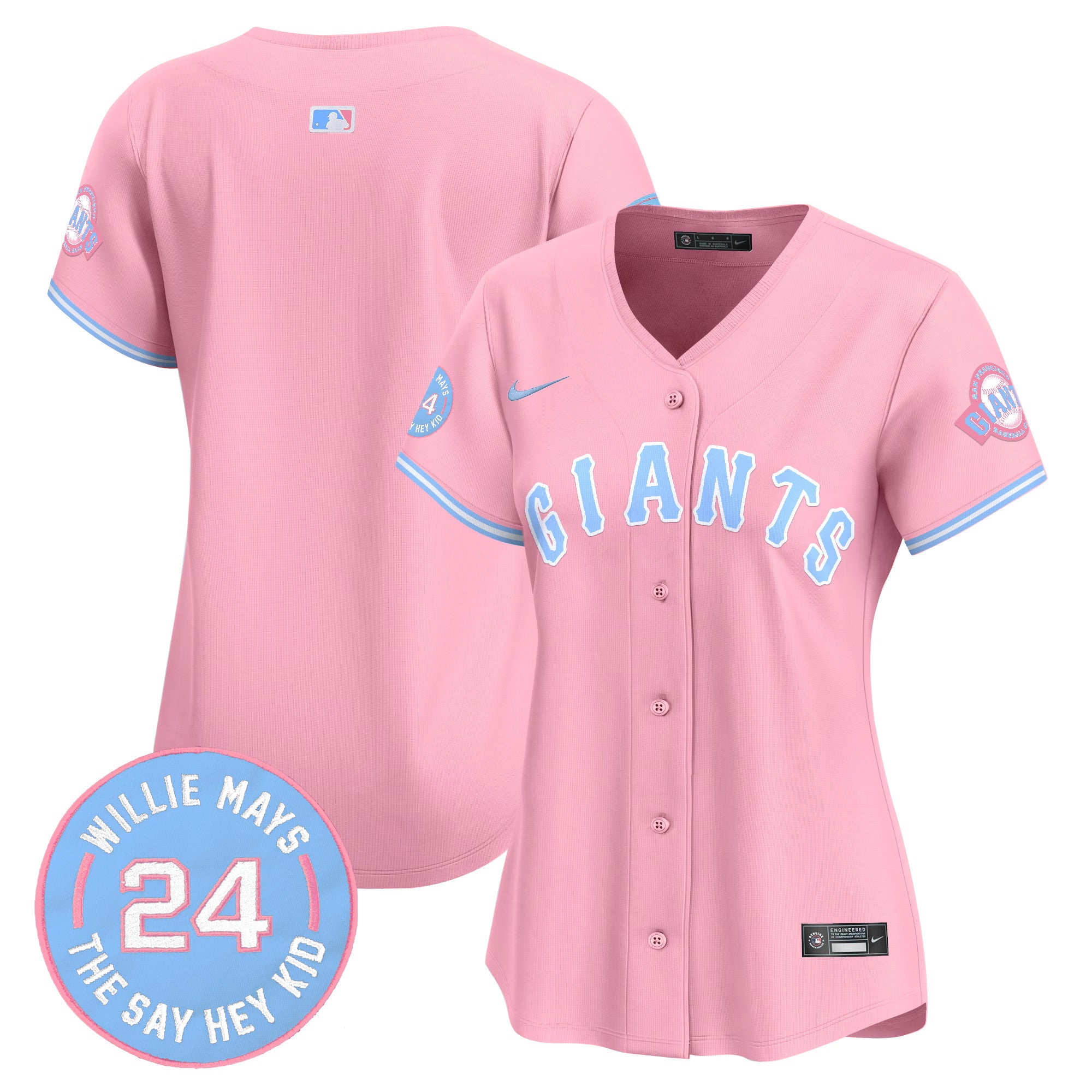 Women's Unisex San Francisco Giants Bubblegum Pink Vapor Premier Limited Jersey - All Stitched - Pink, Team