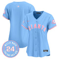 Women's Unisex San Francisco Giants Bubblegum Pink Vapor Premier Limited Jersey - All Stitched - Light Blue, Team