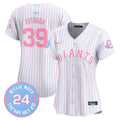 Women's Unisex San Francisco Giants Bubblegum Pink Vapor Premier Limited Jersey - All Stitched - Pinstripe, Thairo Estrada