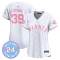 Women's Unisex San Francisco Giants Bubblegum Pink Vapor Premier Limited Jersey - All Stitched - White, Thairo Estrada