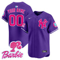 Yankees Barbie Patch Vapor Premier Limited Custom Jersey - All Stitched - Men, Purple
