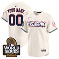 Yankees The Bronx 2024 World Series Vapor Premier Limited Custom Jersey - All Stitched - Men, Cream