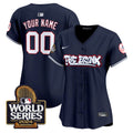 Yankees The Bronx 2024 World Series Vapor Premier Limited Custom Jersey - All Stitched - Women, Navy