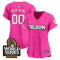 Yankees The Bronx 2024 World Series Vapor Premier Limited Custom Jersey - All Stitched - Women, Pink
