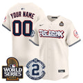 Yankees The Bronx 2024 World Series Vapor Premier Limited Custom Jersey V2 - All Stitched - Men, Cream
