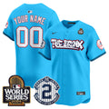Yankees The Bronx 2024 World Series Vapor Premier Limited Custom Jersey V2 - All Stitched - Men, Light Blue