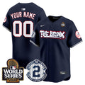 Yankees The Bronx 2024 World Series Vapor Premier Limited Custom Jersey V2 - All Stitched - Men, Navy