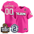 Yankees The Bronx 2024 World Series Vapor Premier Limited Custom Jersey V2 - All Stitched - Youth, Pink
