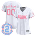 Yankees The Bronx Graffiti Bubblegum Pink Vapor Premier Limited Custom Jersey - All Stitched - Women, White