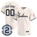 Yankees Throwback Vapor Premier Limited Custom Jersey - All Stitched - Men, Cream