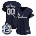 Yankees Throwback Vapor Premier Limited Custom Jersey - All Stitched - Women, Navy
