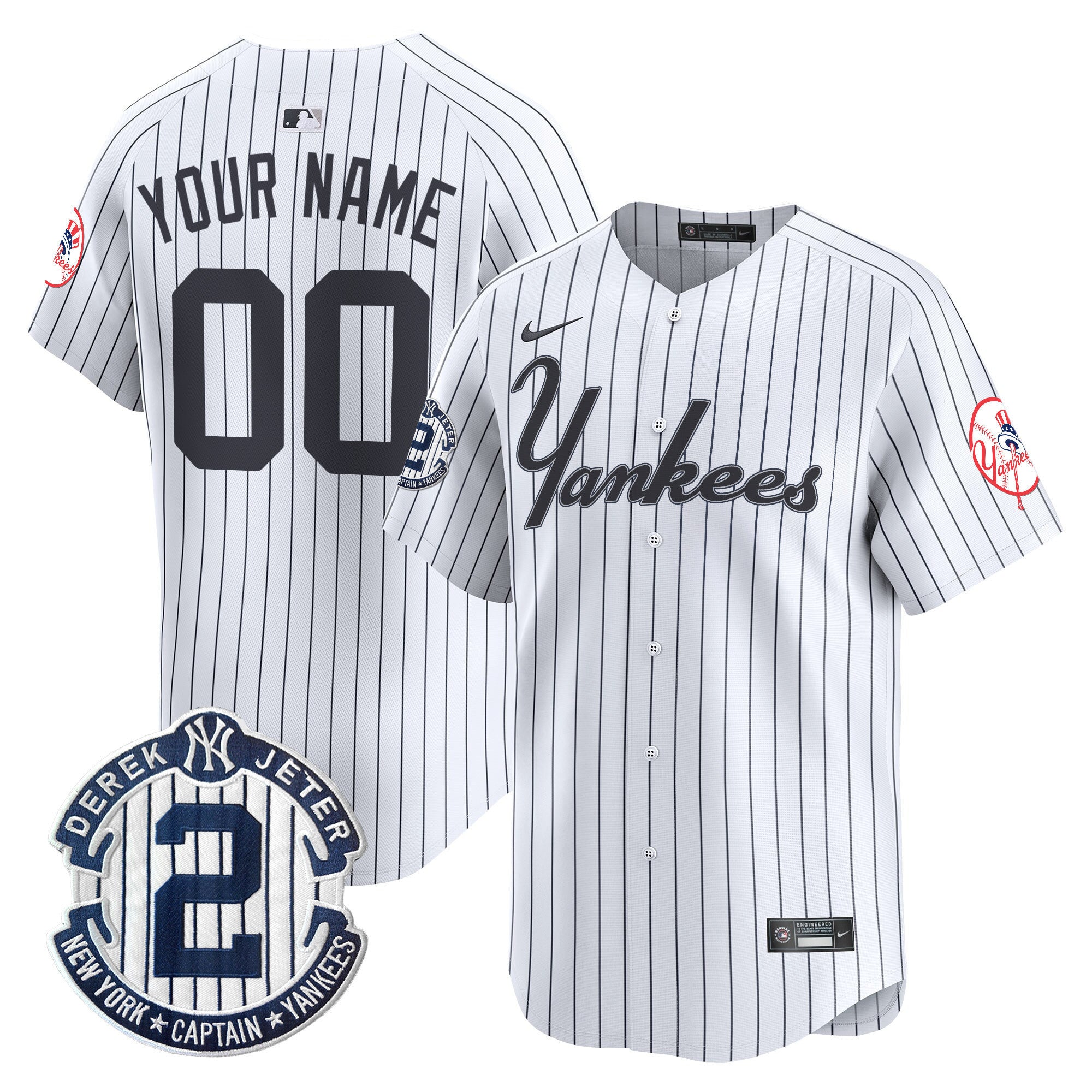 Yankees Throwback Vapor Premier Limited Custom Jersey - All Stitched - Men, Pinstripe