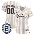 Yankees Throwback Vapor Premier Limited Custom Jersey - All Stitched - Women, Pinstripe Cream