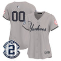 Yankees Throwback Vapor Premier Limited Custom Jersey V2 - All Stitched - Women, Gray