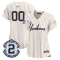 Yankees Throwback Vapor Premier Limited Custom Jersey V2 - All Stitched - Women, Pinstripe Cream