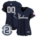 Yankees Throwback Vapor Premier Limited Custom Jersey V2 - All Stitched - Women, Navy