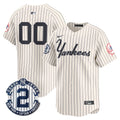 Yankees Throwback Vapor Premier Limited Custom Jersey V2 - All Stitched - Men, Pinstripe Cream