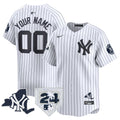 Yankees Vapor Premier Limited Custom Jersey - New York Patch - All Stitched - Men, White