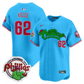 Youth's Phillies Phanatic Patch Vapor Premier Limited Jersey V2 - All Stitched - Light Blue, Jason Kelce