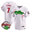 Youth's Phillies Phanatic Patch Vapor Premier Limited Jersey V2 - All Stitched - White Pinstripe, Trea Turner