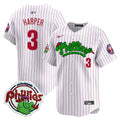 Youth's Phillies Phanatic Patch Vapor Premier Limited Jersey V2 - All Stitched - White Pinstripe, Bryce Harper