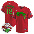Youth's Phillies Phanatic Patch Vapor Premier Limited Jersey V2 - All Stitched - Red, Kyle Schwarber